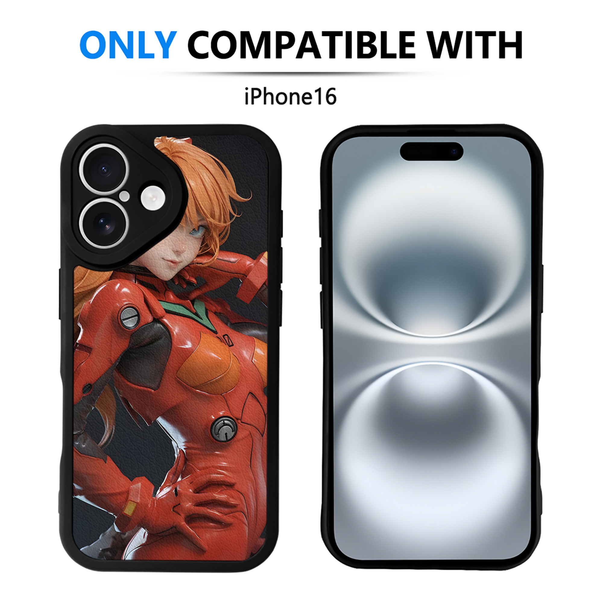 （画像用） EVA 新世紀エヴァンゲリオン 【iPhone 16シリーズ対応】シリコンスマホケース（レザー調） 材質：シリコン